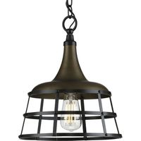  Bastille Down Light Pendant Light - Aged Brass