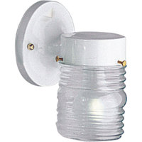  Utility Lantern Entrance Outdoor Wall Light - White