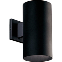  Cylinder Entrance Outdoor Wall Light - Black