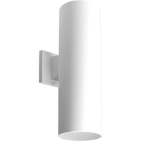  Cylinder Entrance Outdoor Wall Light - White