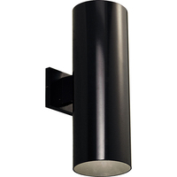  Cylinder Entrance Outdoor Wall Light - Black