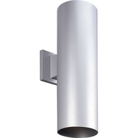  Cylinder Entrance Outdoor Wall Light - Metallic Gray