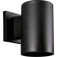  Cylinder Entrance Outdoor Wall Light - Black