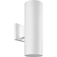  Cylinder Entrance Outdoor Wall Light - White