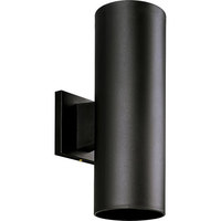  Cylinder Entrance Outdoor Wall Light - Black