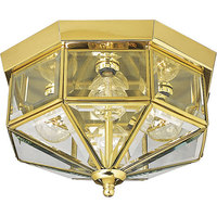  Beveled Glass Ceiling Ceiling Mounted - Polished Brass