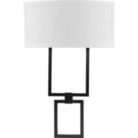  LED Shaded Sconce 1 Bulb Wall Sconce - Black