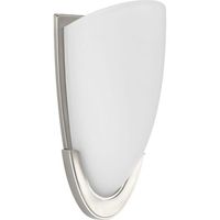  LED Etched Glass 1 Bulb Wall Sconce - Brushed Nickel