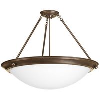  Eclipse Semi Flush Mount Ceiling Light - Antique Bronze