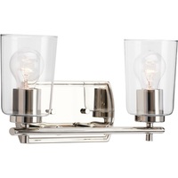  Adley 2 Bulb Bathroom Lighting - Polished Nickel