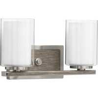  Mast 2 Bulb Bathroom Lighting - Brushed Nickel