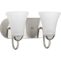  Classic 2 Bulb Bathroom Lighting - Brushed Nickel