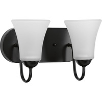  Classic 2 Bulb Bathroom Lighting - Black