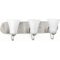  Classic 3 Bulb Bathroom Lighting - Brushed Nickel