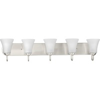  Classic 4 or More Bulb Bathroom Lighting - Brushed Nickel