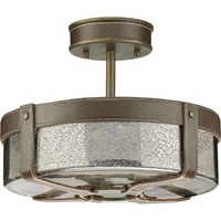  Point Dume Rockdance Semi Flush Mount Ceiling Light - Brass