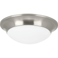  Etched Glass Close-to-Ceiling Flush Mount Ceiling Light - Brushed Nickel