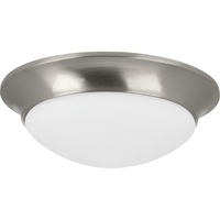  Etched Glass Close-to-Ceiling Flush Mount Ceiling Light - Brushed Nickel