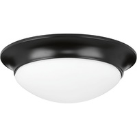  Etched Glass Close-to-Ceiling Flush Mount Ceiling Light - Black