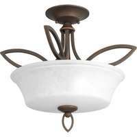  Monogram Semi Flush Mount Ceiling Light - Roasted Java