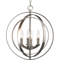  Equinox Entrance / Foyer Pendant Light - Burnished Silver