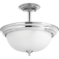  Melon Semi Flush Mount Ceiling Light - Polished Chrome