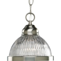  Prismatic Glass Mini-Pendant Pendant Light - Brushed Nickel