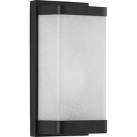  Linen Glass Sconce 1 Bulb Wall Sconce - Black