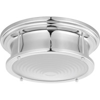  Fresnel Lens Flush Mount Ceiling Light - Polished Chrome