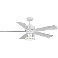  Midvale Large Fan (52'' to 59'') Ceiling Fan - Satin White