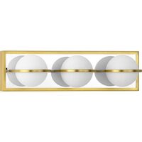  Pearl LED 3 Bulb Bathroom Lighting - Satin Brass