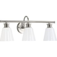  Ashford 3 Bulb Bathroom Lighting - Brushed Nickel