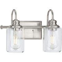  Aiken 2 Bulb Bathroom Lighting - Brushed Nickel