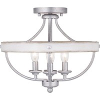  Gulliver Semi Flush Mount Ceiling Light - Galvanized Finish