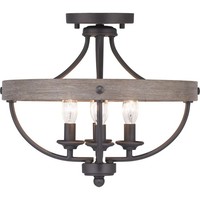  Gulliver Semi Flush Mount Ceiling Light - Graphite