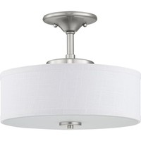  Inspire LED Semi Flush Mount Ceiling Light - Brushed Nickel