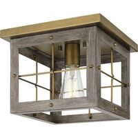  Hedgerow Flush Mount Ceiling Light - Distressed Brass