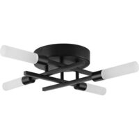  Quadrant LED Flush Mount Ceiling Light - Matte Black