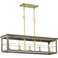  Hedgerow Linear Pendant Pendant Light - Distressed Brass