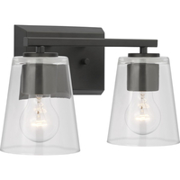  Vertex 2 Bulb Bathroom Lighting - Matte Black