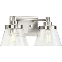  Hinton 2 Bulb Bathroom Lighting - Brushed Nickel