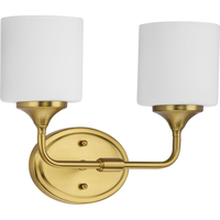  Lynzie 2 Bulb Bathroom Lighting - Brushed Gold