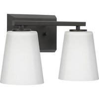 Vertex 2 Bulb Bathroom Lighting - Matte Black