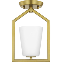 Vertex Semi Flush Mount Ceiling Light - Brushed Gold