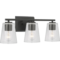  Vertex 3 Bulb Bathroom Lighting - Matte Black
