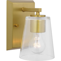  Vertex 1 Bulb Wall Sconce - Brushed Gold