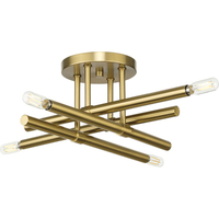  Arya Semi Flush Mount Ceiling Light - Brushed Gold