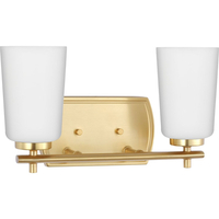  Adley 2 Bulb Bathroom Lighting - Satin Brass