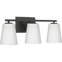  Vertex 3 Bulb Bathroom Lighting - Matte Black