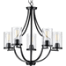 Progress PP400197031 Matte Black Mid Sized Chandelier